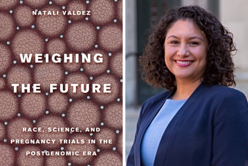 Natali Valdez and her book, Weighing the Future